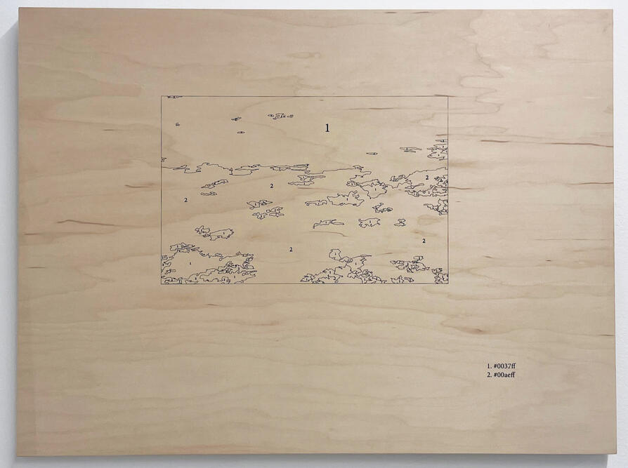 July 6th, 2021 12:13 PM, screenprint on panel, 18 x 24, 2021