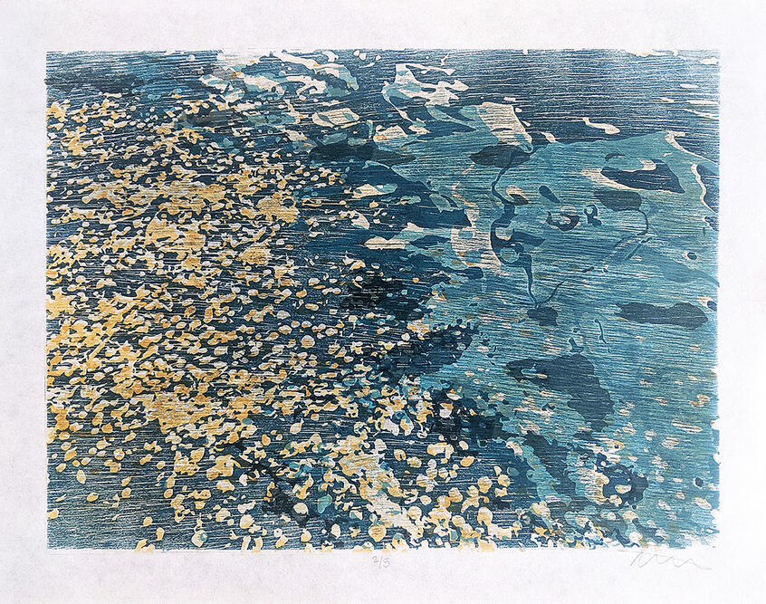 untitled, woodcut on kozo, 11 x 14 inches, 2020