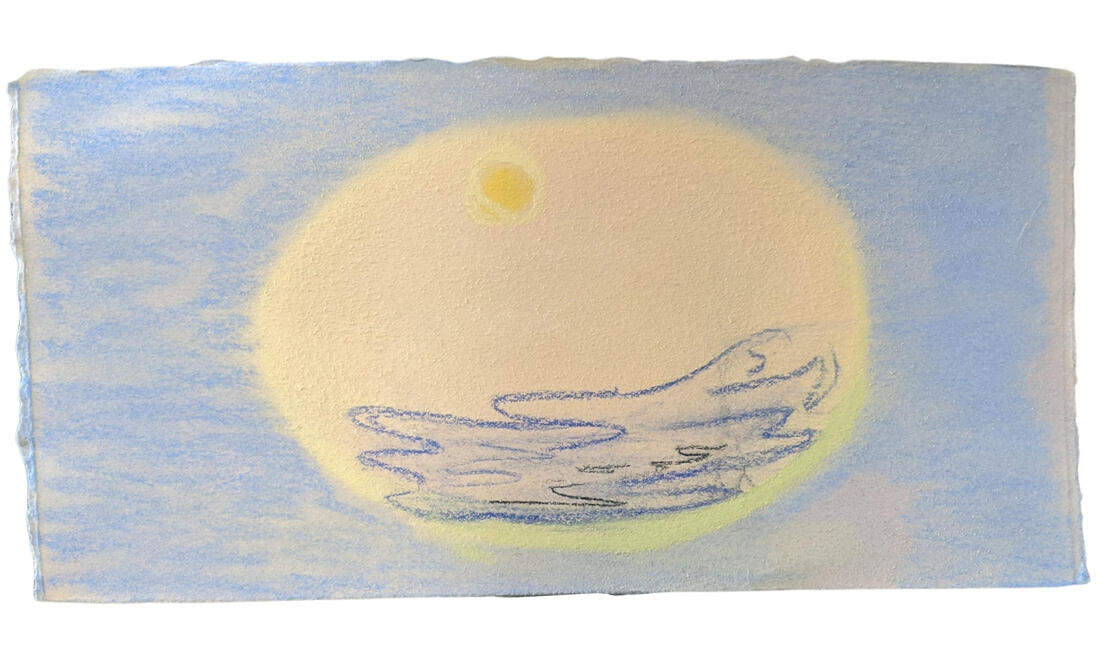 womb study, pastel on paper, 2020